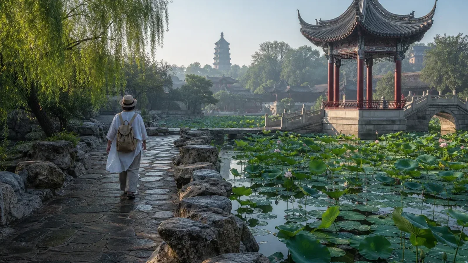 Lotus-pond city calm in Baoding