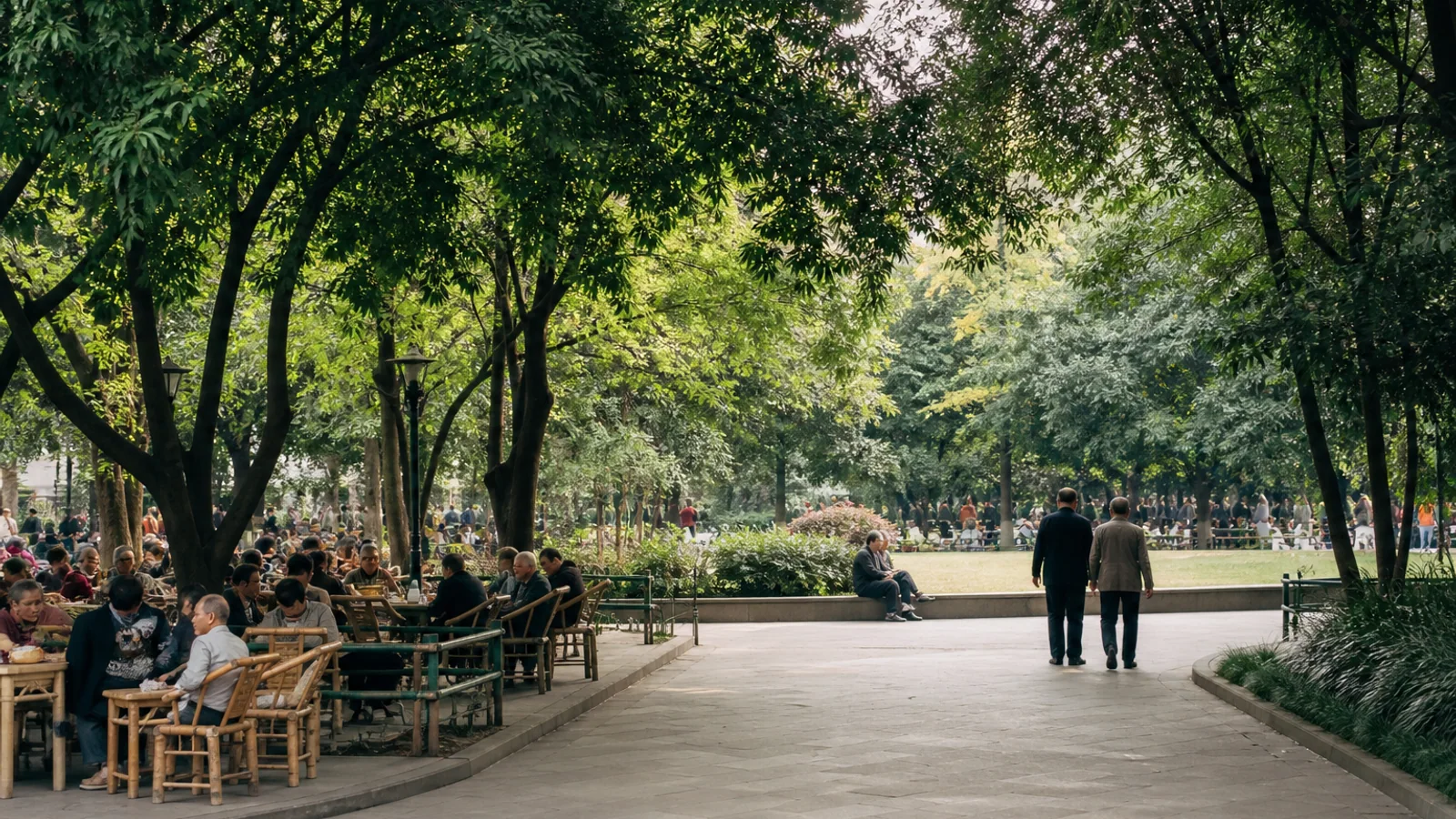 People's Park in Chengdu