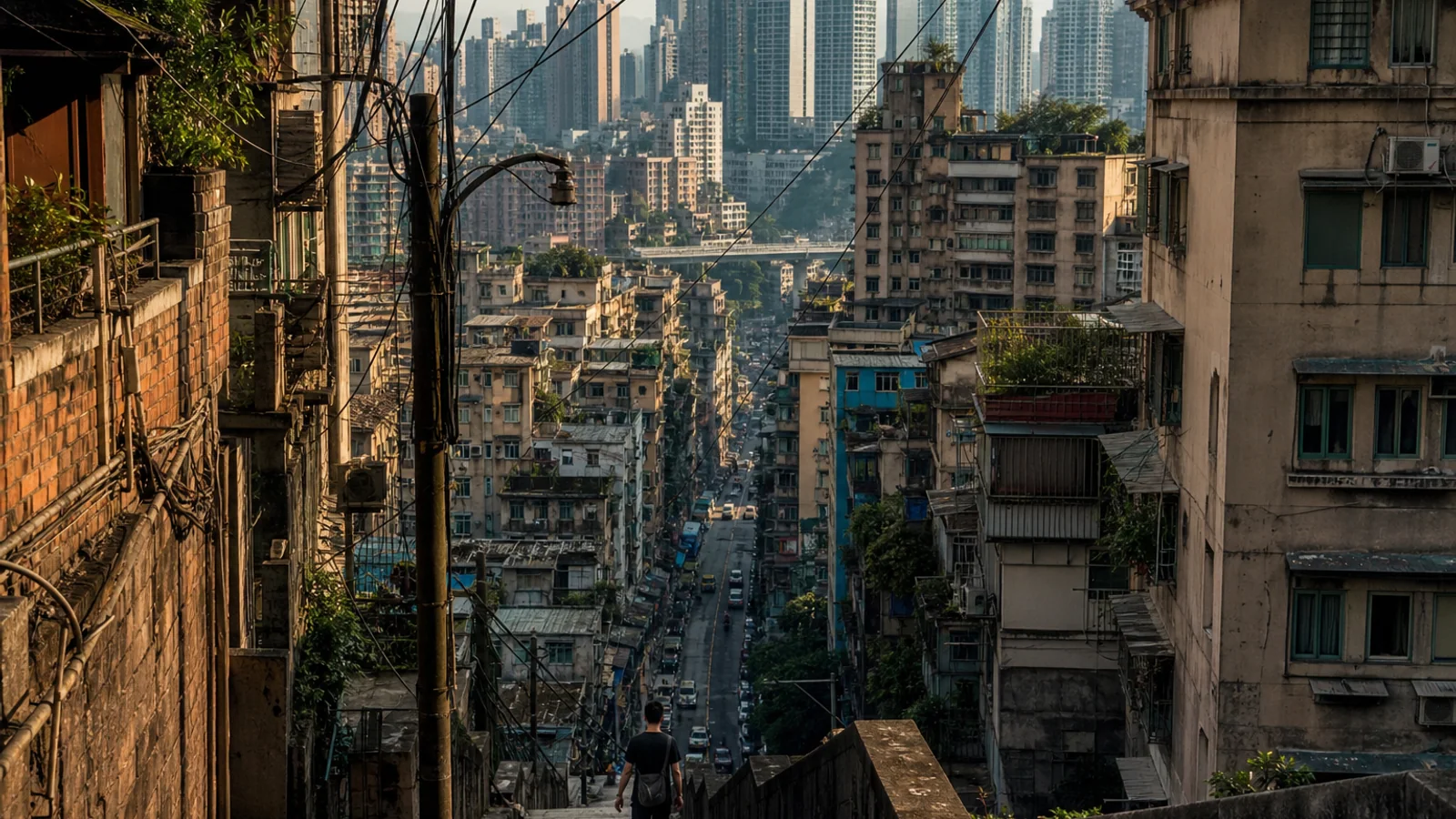 Vertical city walking in Chongqing
