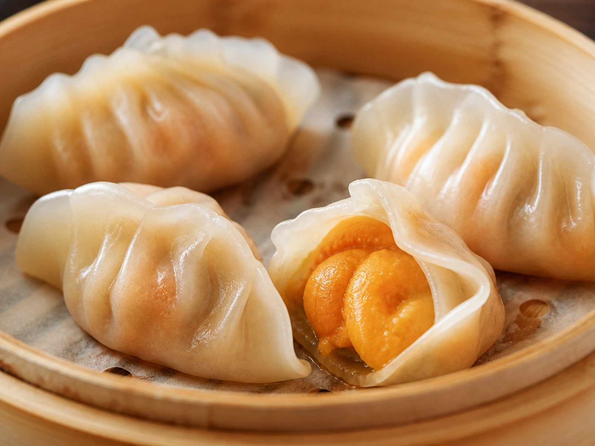 Sea urchin dumplings in Dalian