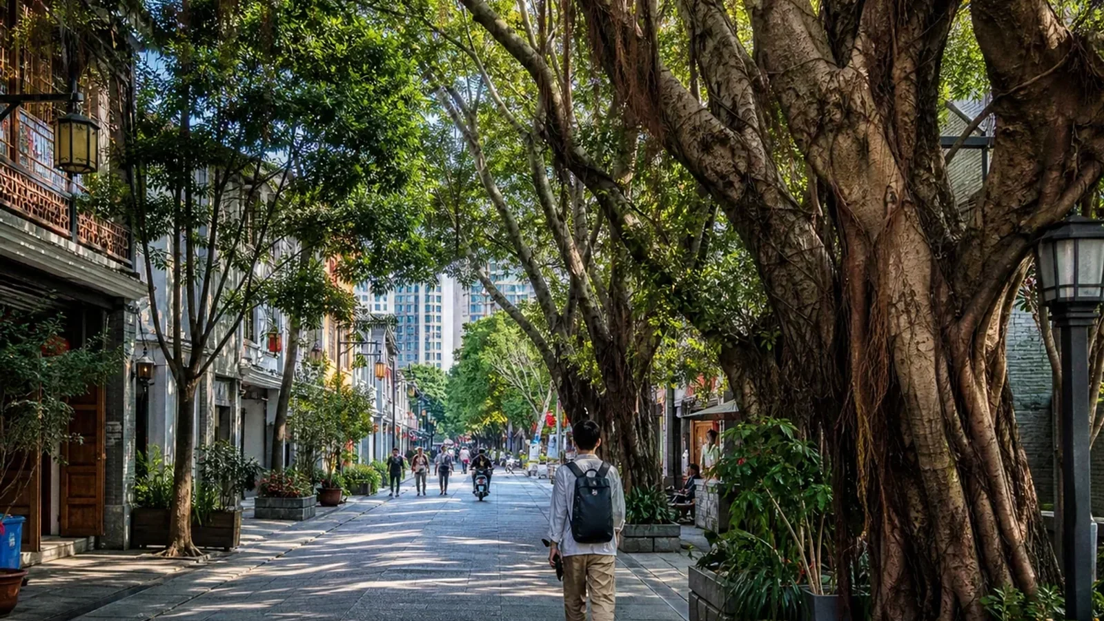 Hot-spring city lanes in Fuzhou