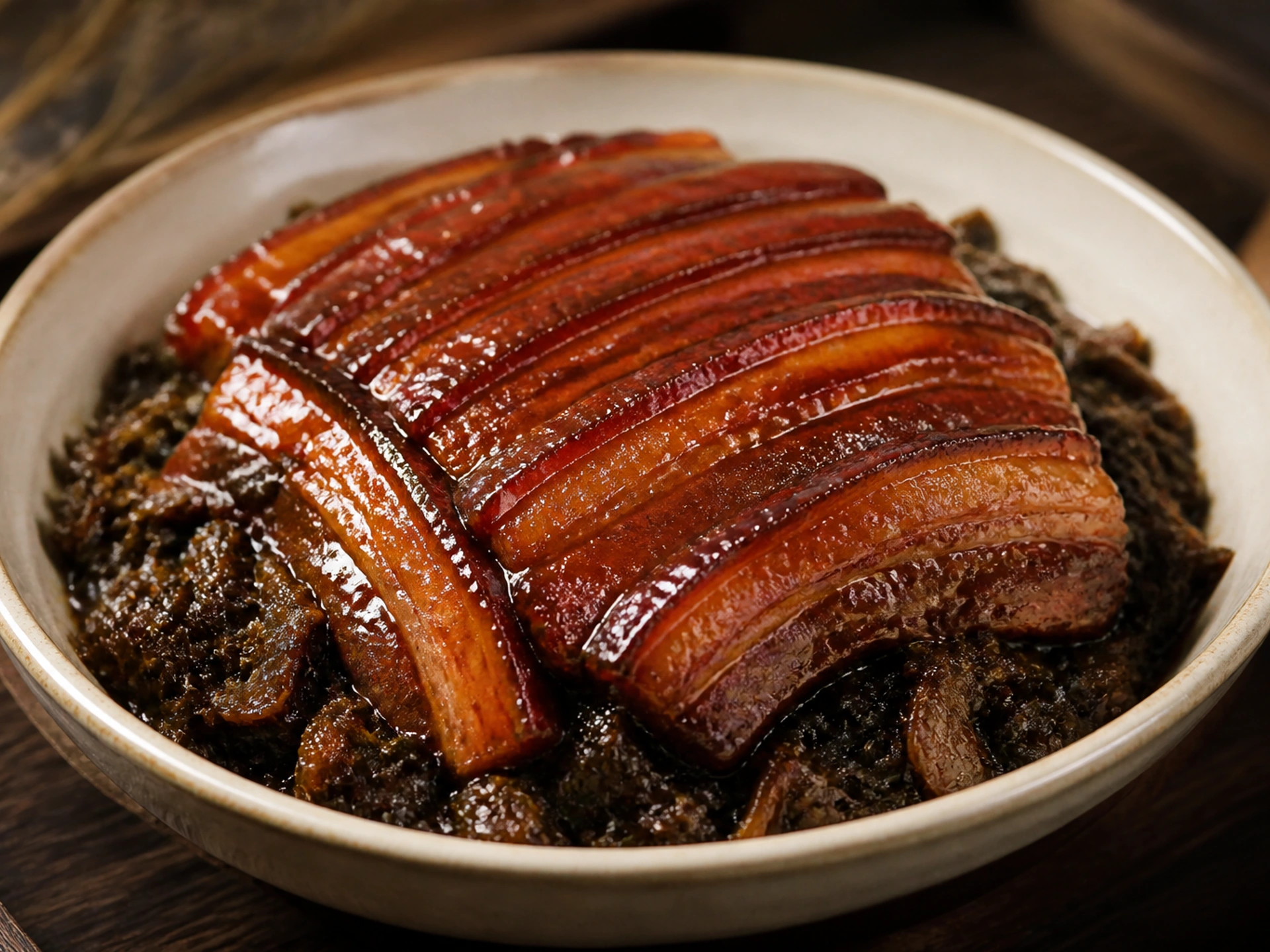 Mei cai kou rou in Huizhou