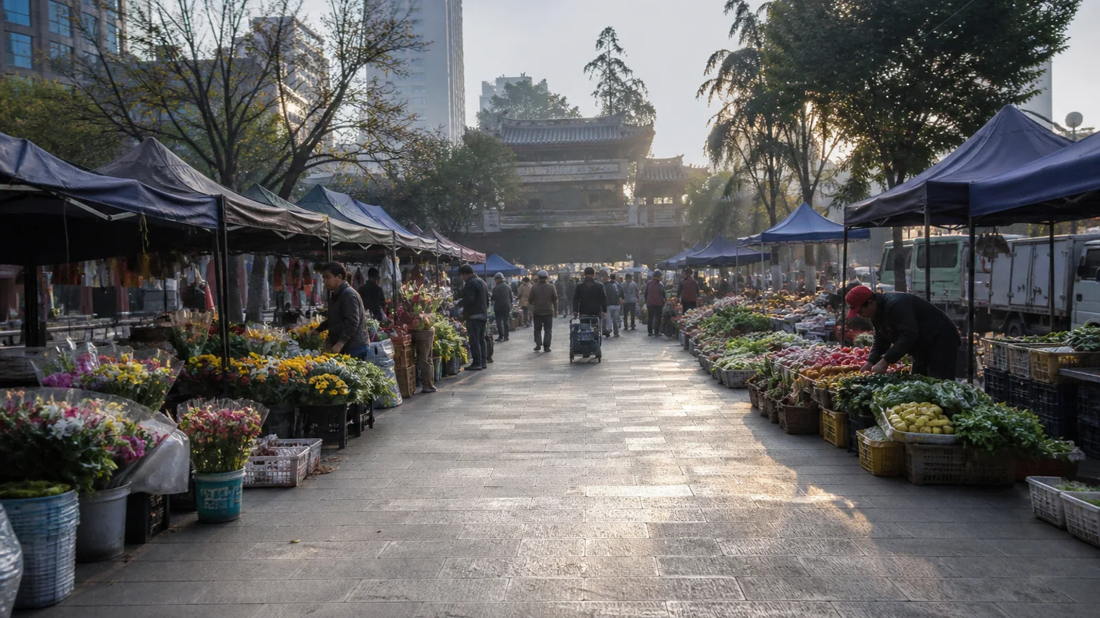 Market mornings in Kunming