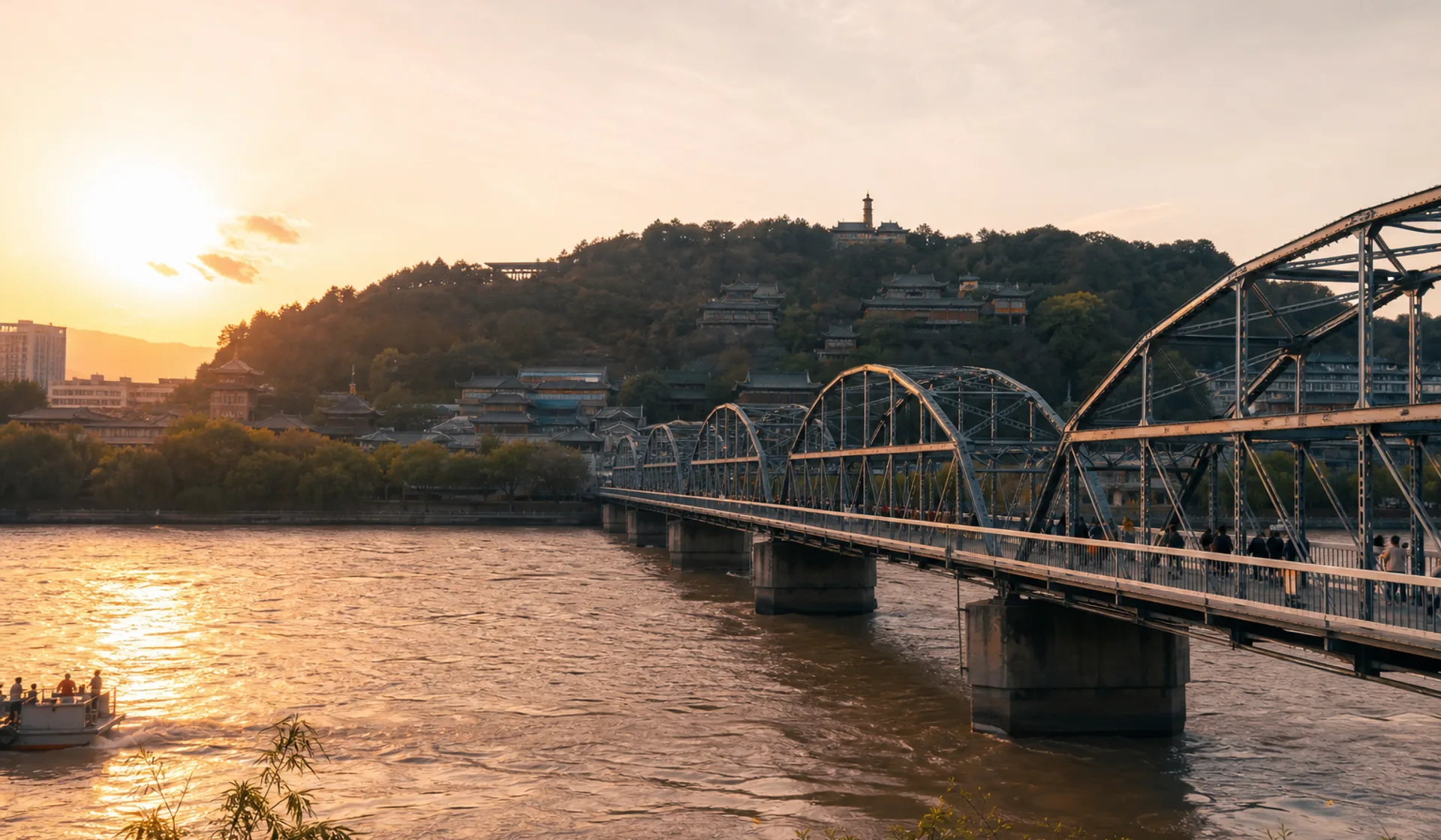 Zhongshan Bridge in Lanzhou