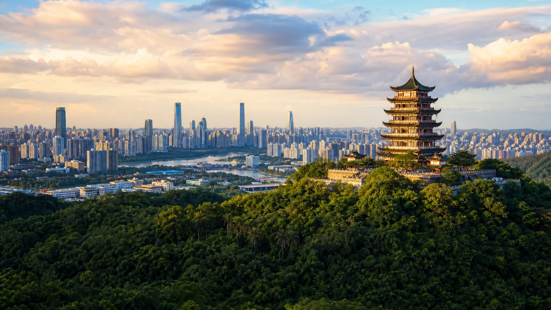 Qingxiu Mountain in Nanning