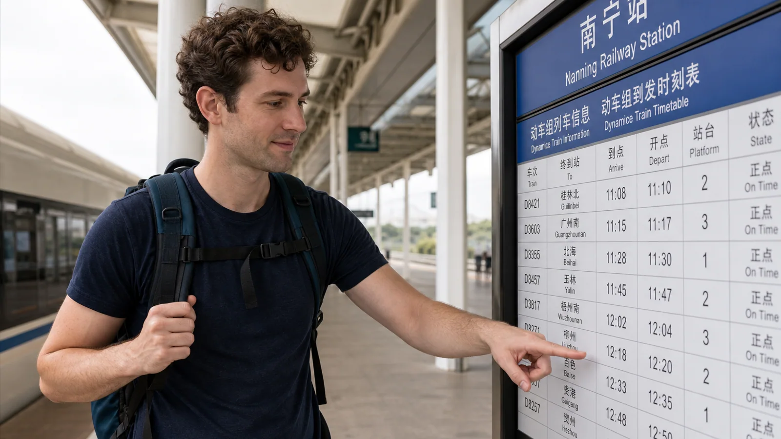 Traveler checking station board