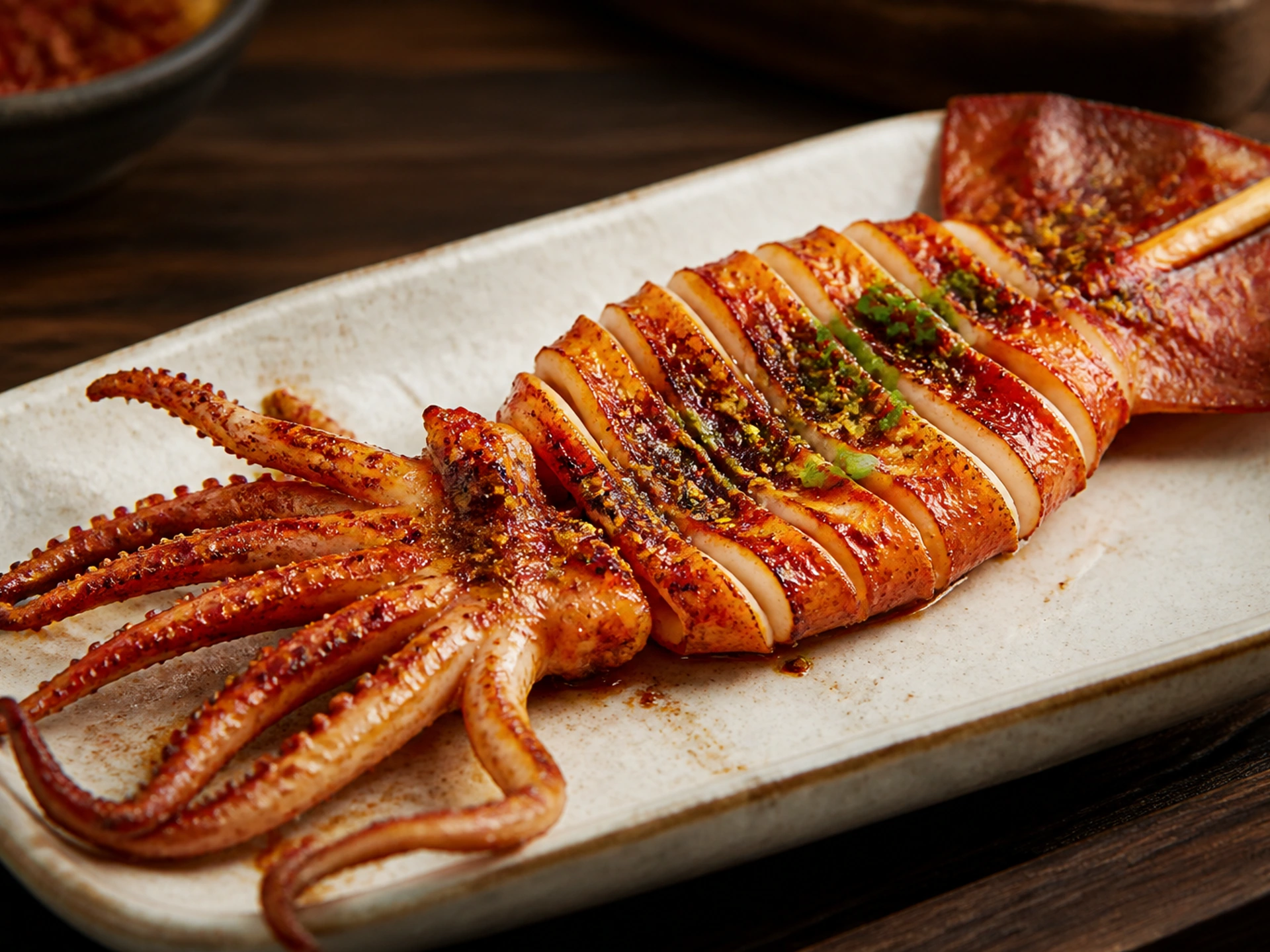Grilled squid in Qingdao