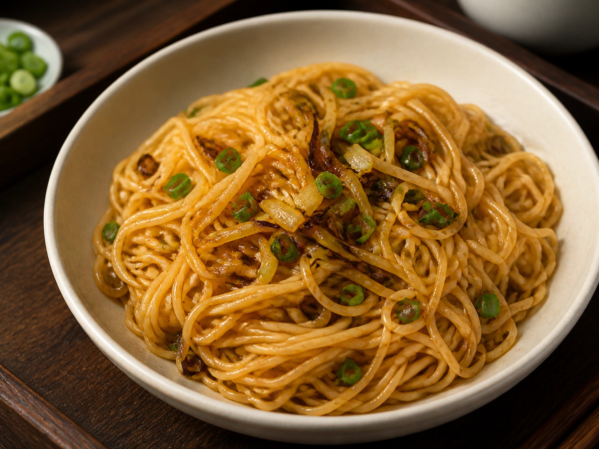 Scallion-oil noodles in Shanghai