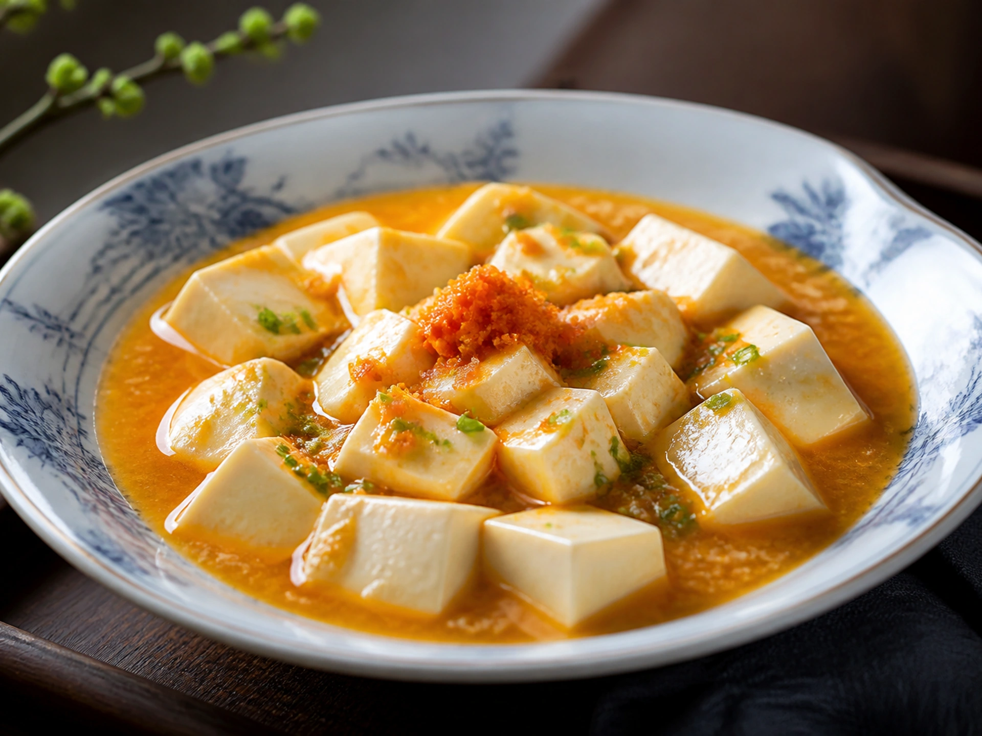 Crab roe tofu in Suzhou