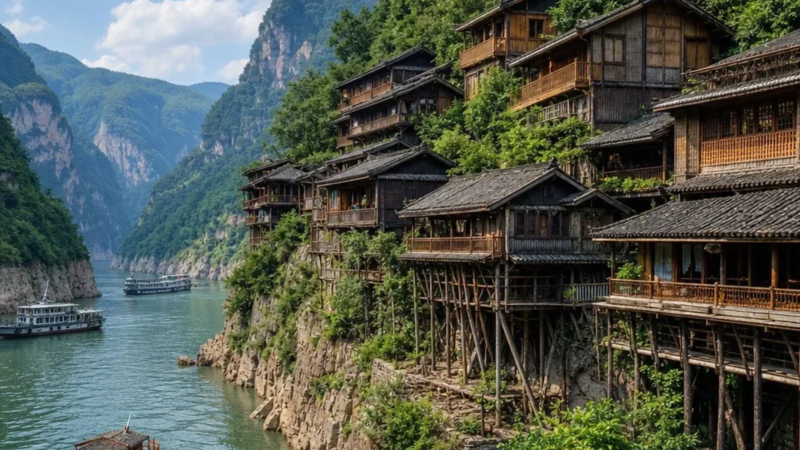Walk the Yangtze promenade after the engineering day in Yichang